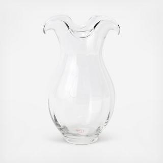 Hibiscus Glass Vertical Fluted Medium Vase