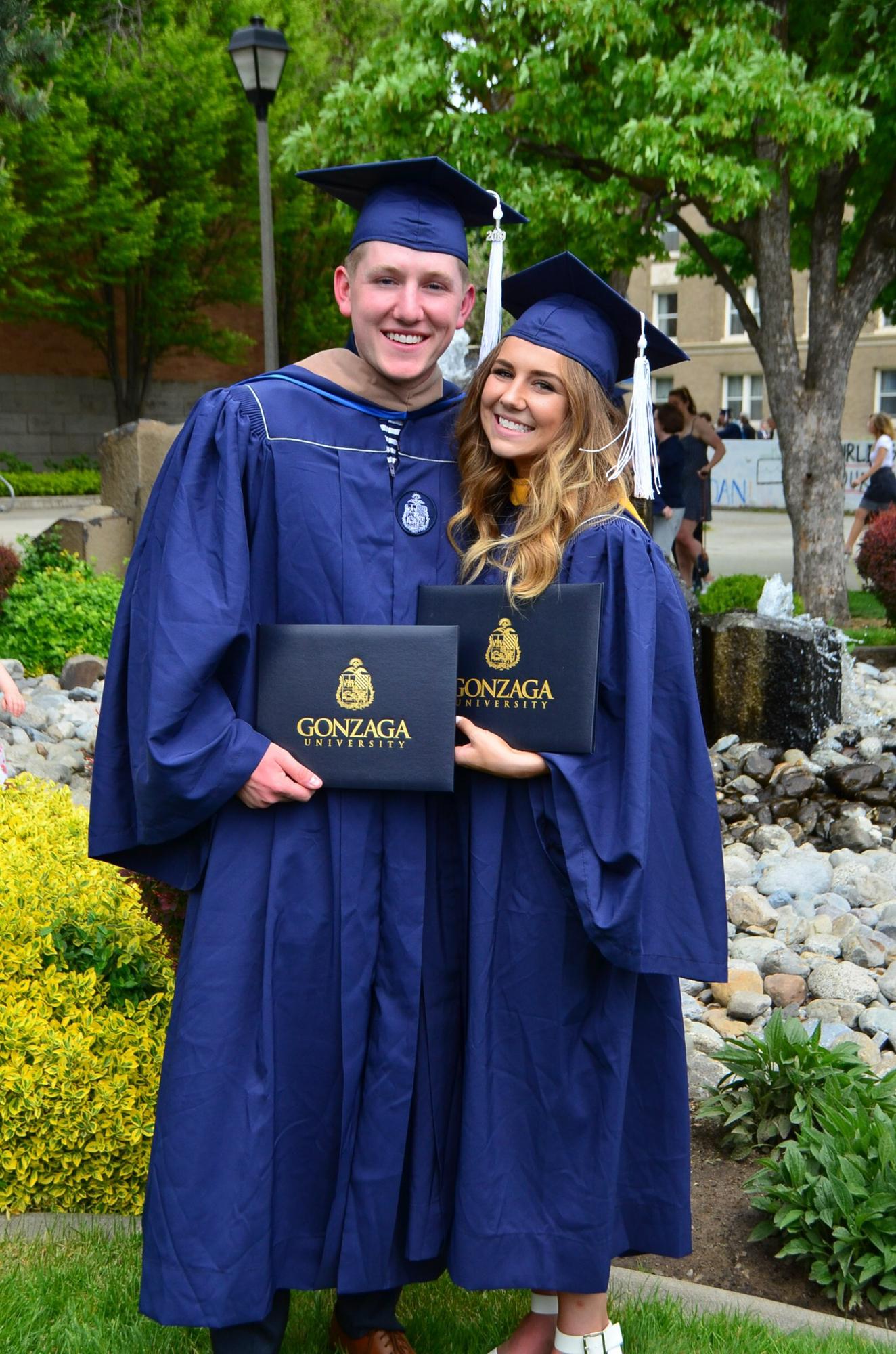 Graduation at Gonzaga! JT majored in Business and Brenna majored in Human Physiology.