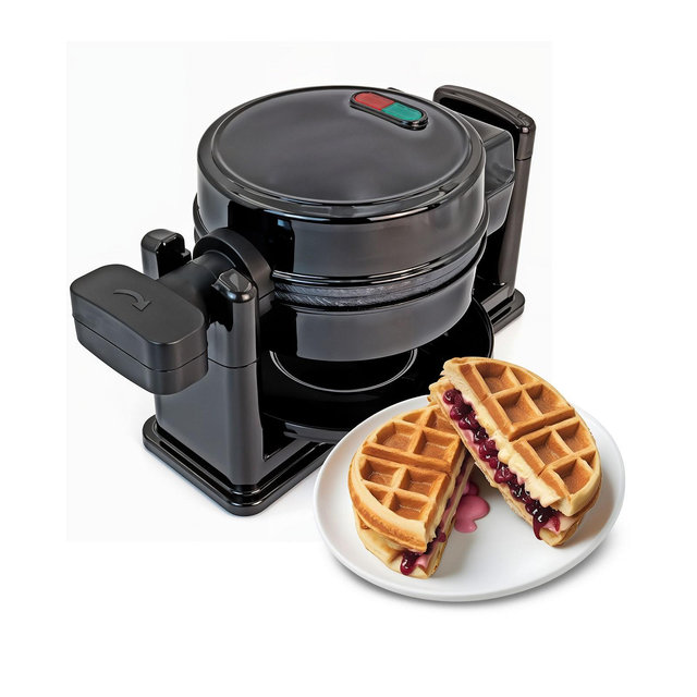 Elite Cuisine Flip Belgian 1.25-Inch Waffle Maker
