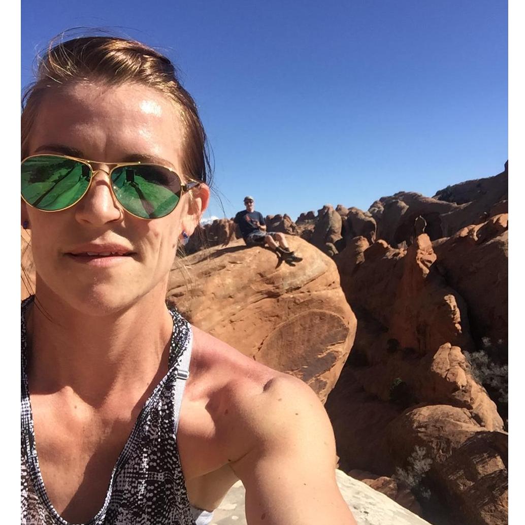 Tristan getting too close to the edge at Arches NP (2017)