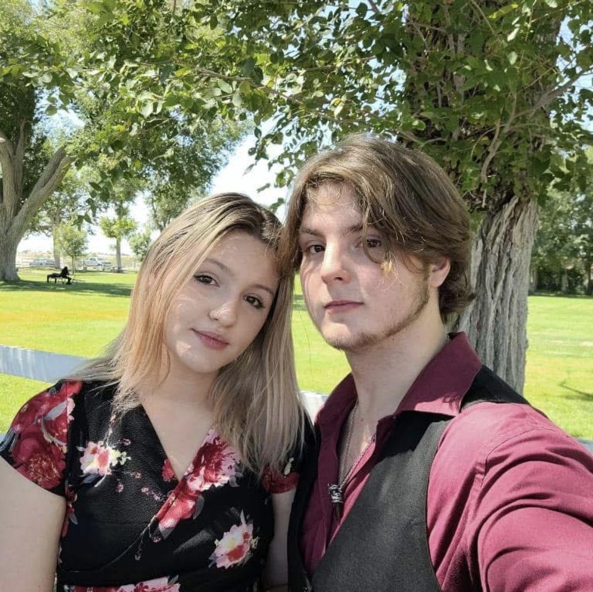 Our first date a photo together (fun fact: it was a wedding!)