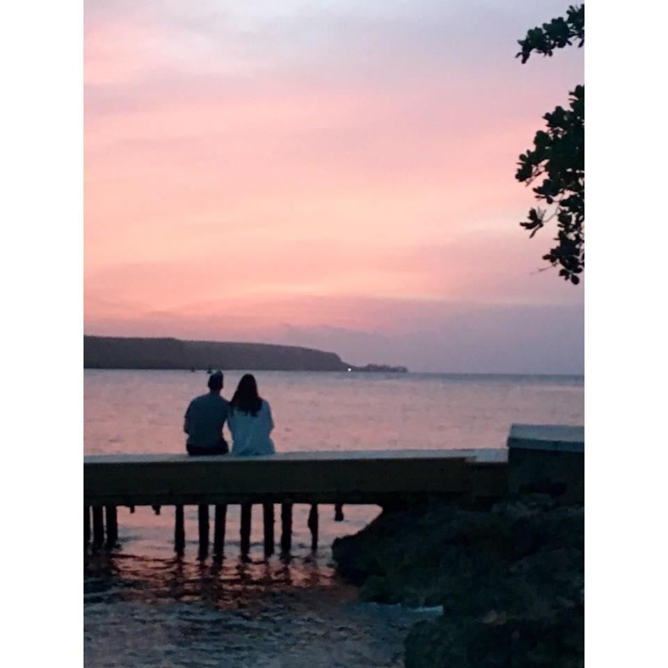 Soaking in a sunset while vacationing in Jamaica...