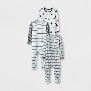 Baby 3pk Sleep N' Play Set Cloud Island™ - Black/White