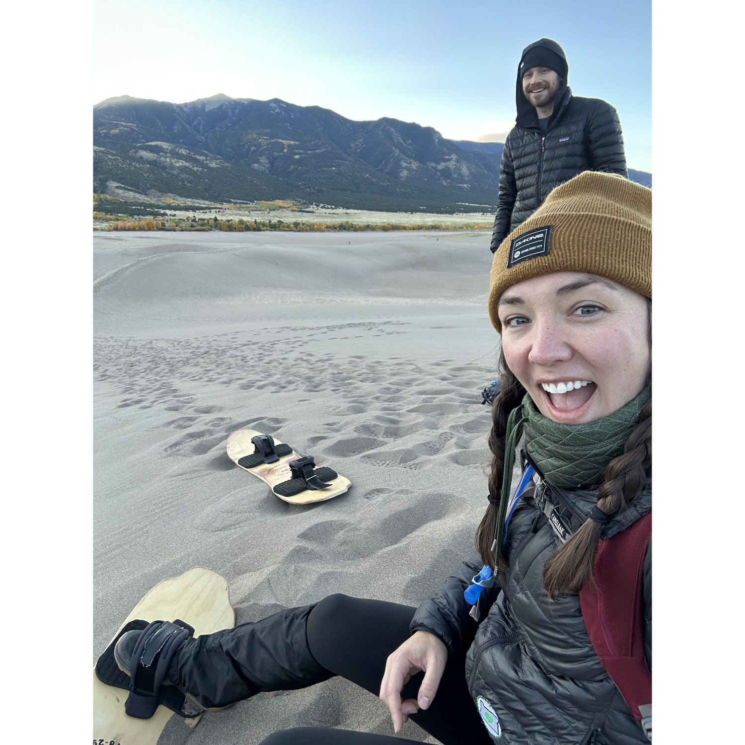 Sandboarding at Great Sand Dunes NP