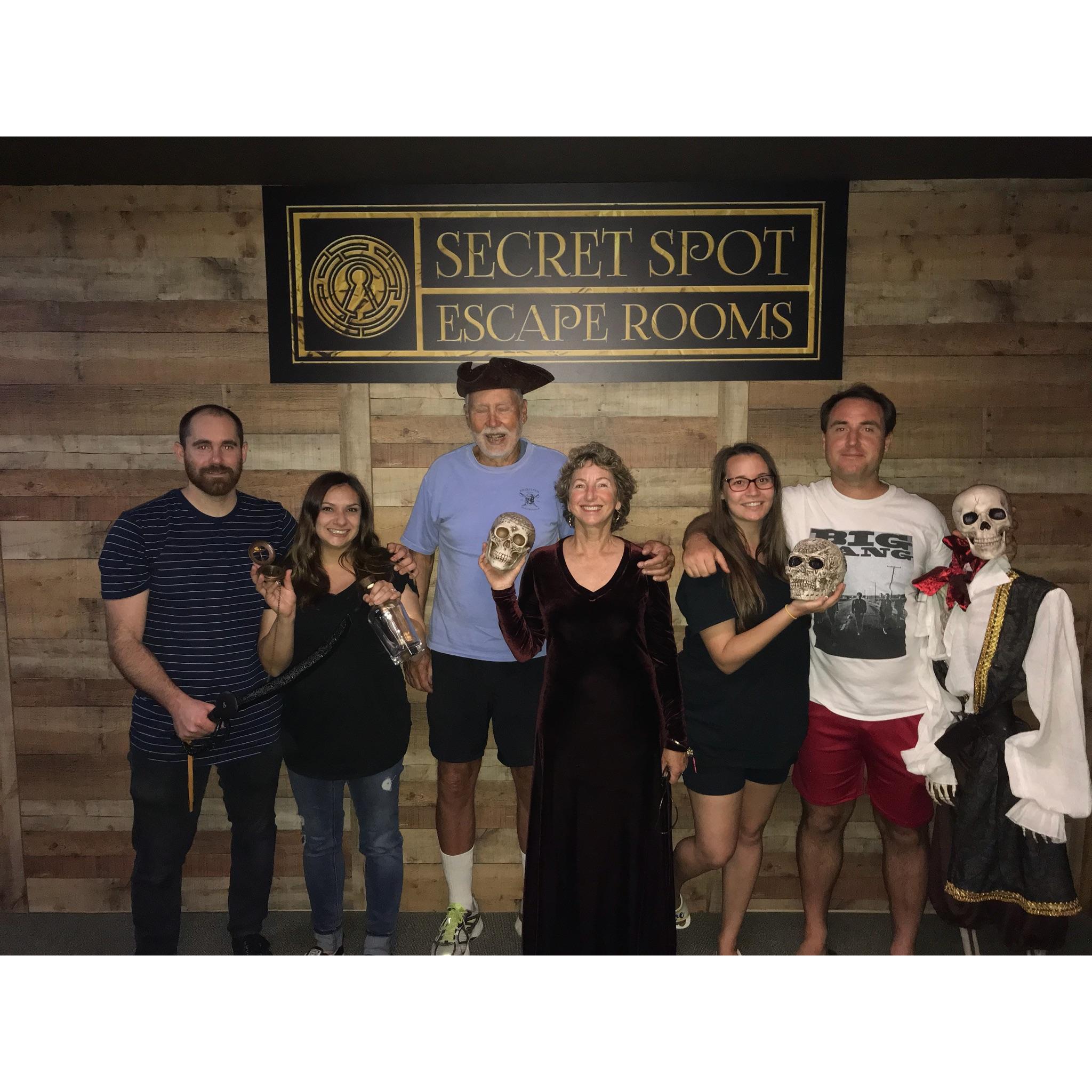 Escape Room with Geoff's family. :)