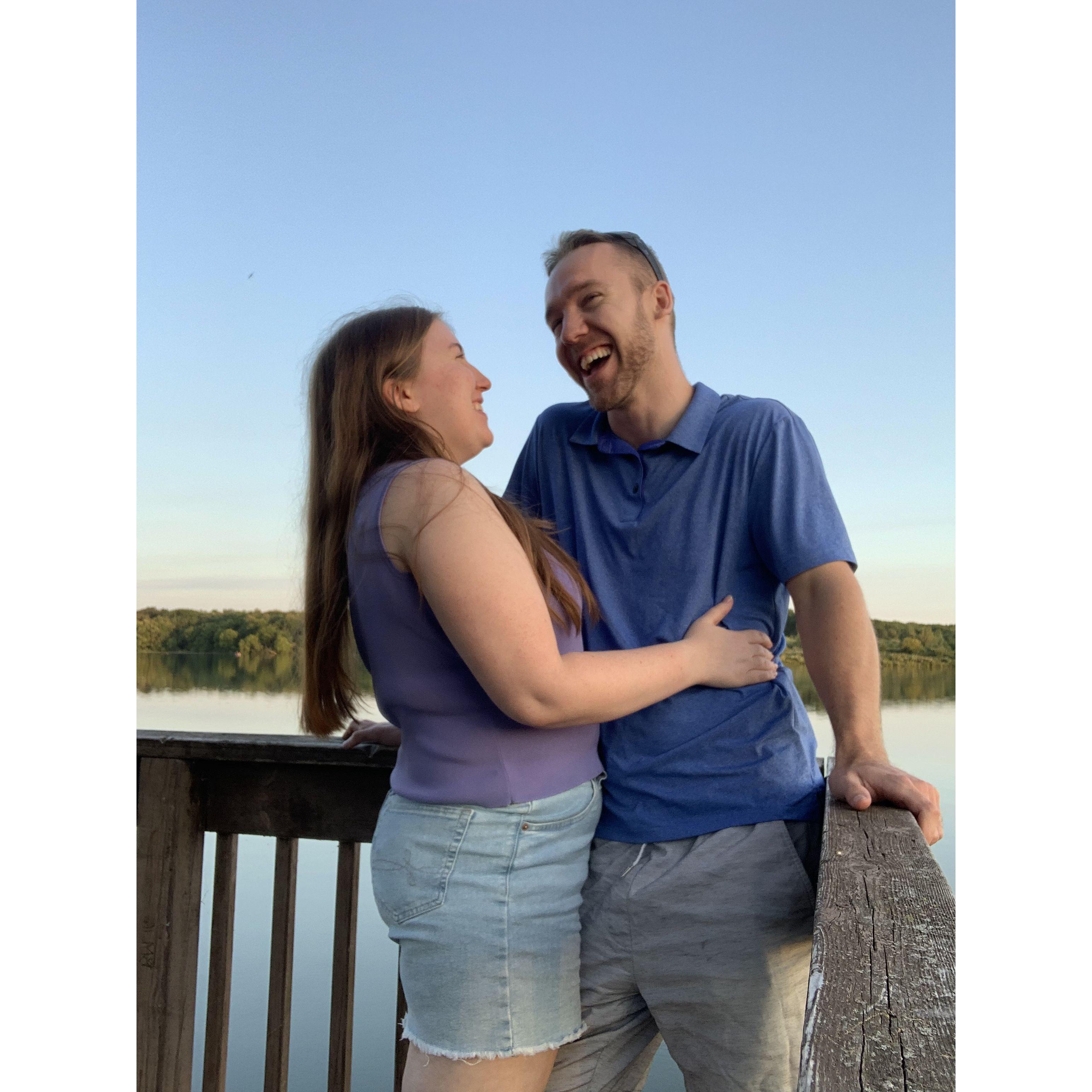 Fun fact: we were laughing in this pic because Emma was teasing Mike about proposing. Little did she know, Mike had bought the engagement ring just a few days before!