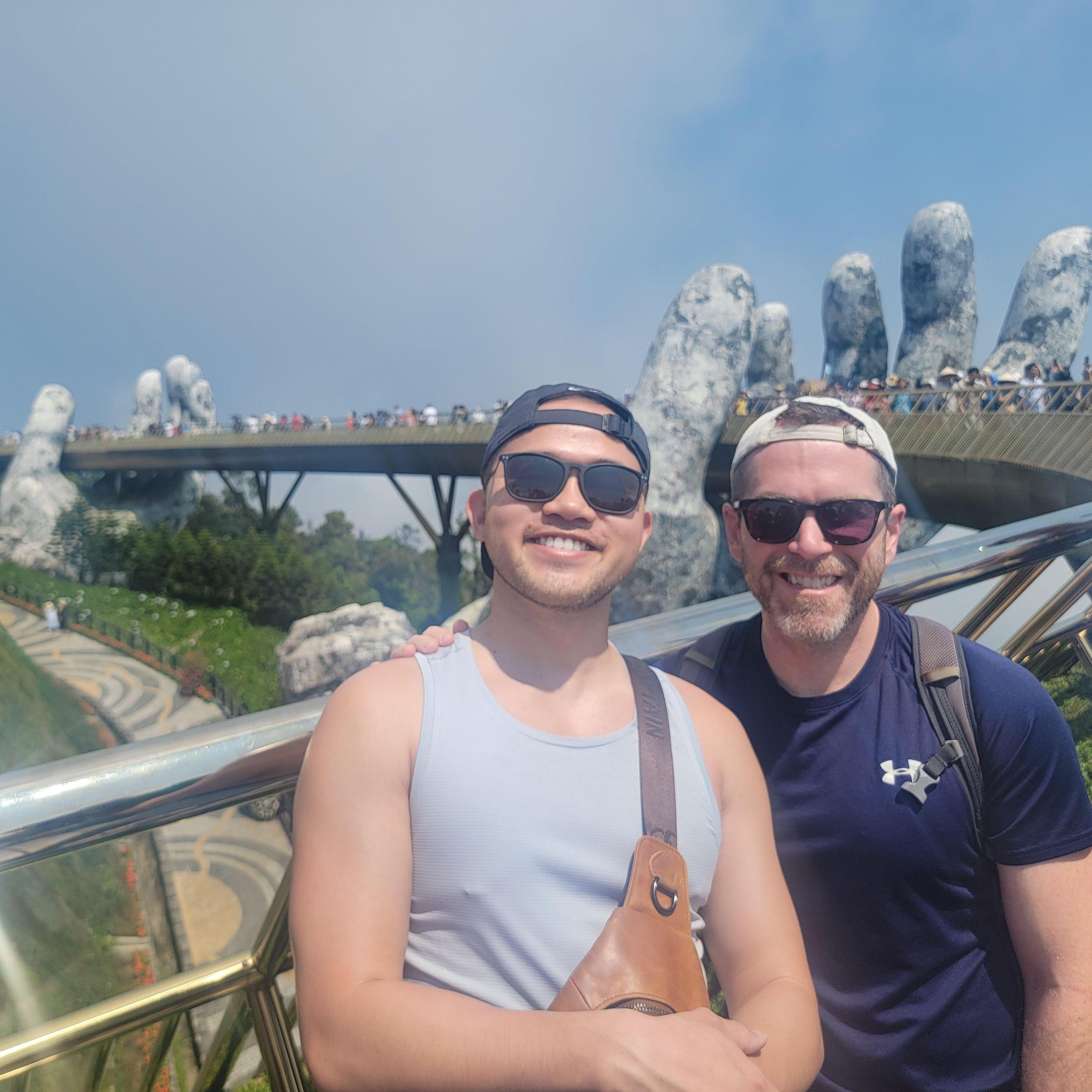 Golden Hands Bridge, Da Nang, Vietnam. March 2024