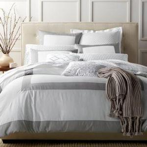 Charter Club Damask Designs Colorblock Dove King Duvet Set, Created for Macy's