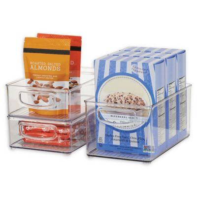 iDesign® Kitchen Binz 10.3-Quart Box with Lid in Clear (Set of 3)