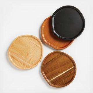 Byhring Mixed Wood Appetizer Plate, Set of 4