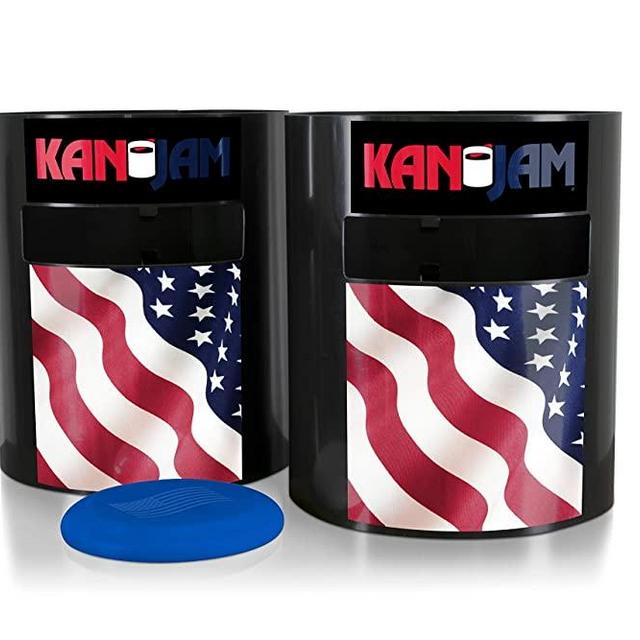 Kan Jam Portable Disc Slam Outdoor Game - Features Durable, Weather Resistant Material - Includes 2 Kan Jam Targets and 1 Flying Disc; Multiple Styles Available