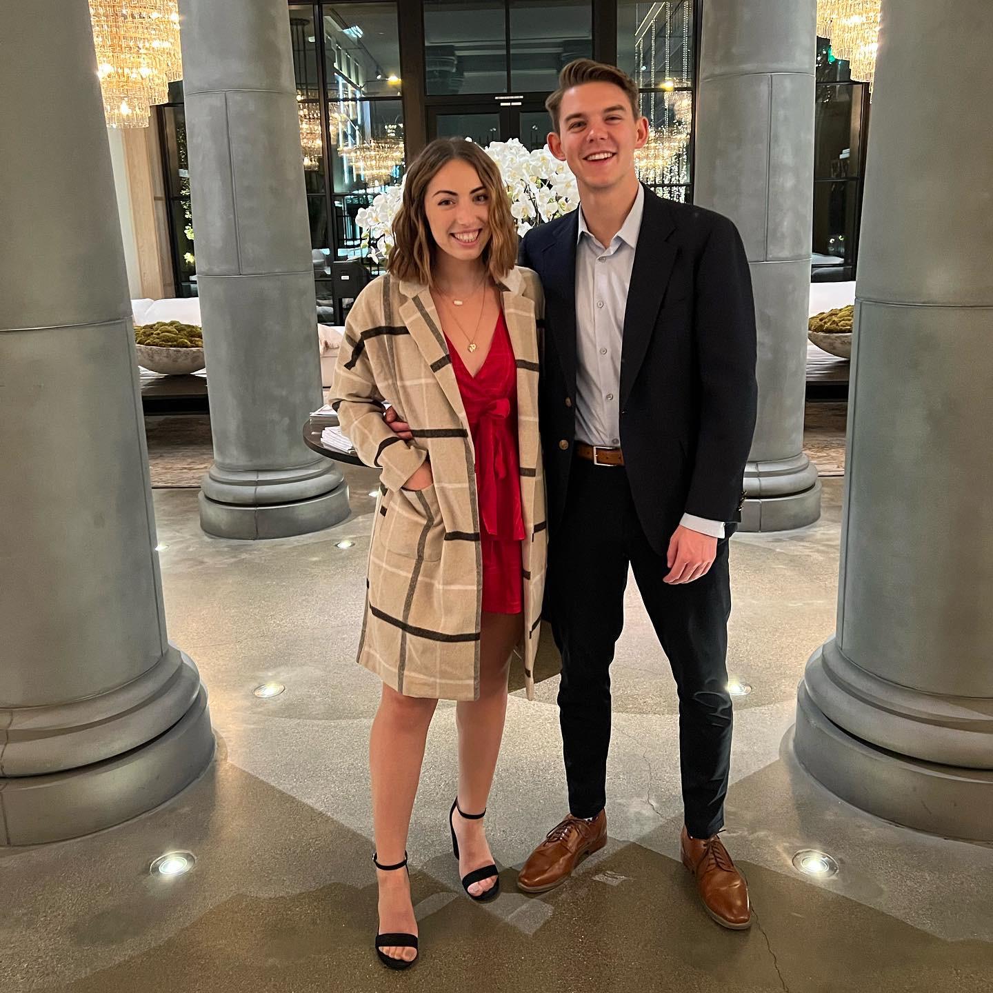 The night Matt proposed to Jordan and celebrated at RH Rooftop.