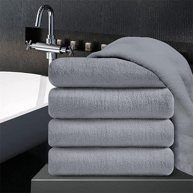 4 Piece Oversized Bath Sheet Towels (35 x 70 in,Dark Grey) 700 GSM Ultra Soft Bath Towel Set Thick Large Cozy Plush Highly Absorbent Towels Quick Dry Bathroom Towels Hotel Luxury Shower Towels