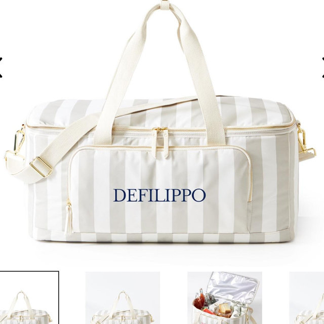Personalized Cabana Stripe Cooler Box Tote