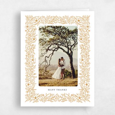 Ochre, Orange Wedding Thank You - Elaina Photo