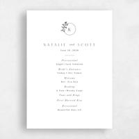 White Wedding Program - Positano