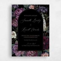 Black Wedding Invitation - Mystic Portrait
