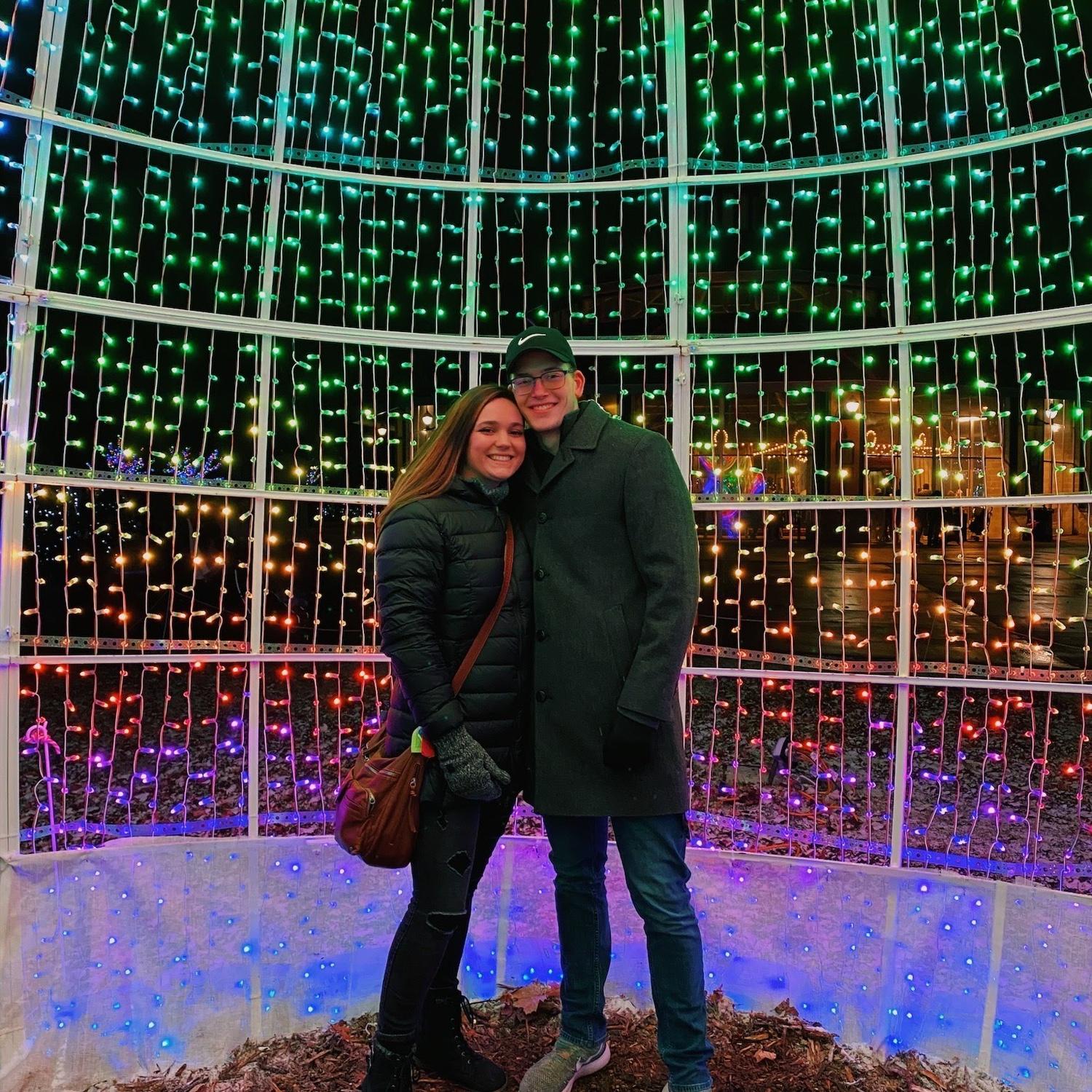 Abby and Brennon at the zoo for Christmas - Dec 2019