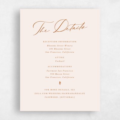 Dark Rust, Beige Wedding Enclosure - Kiruna