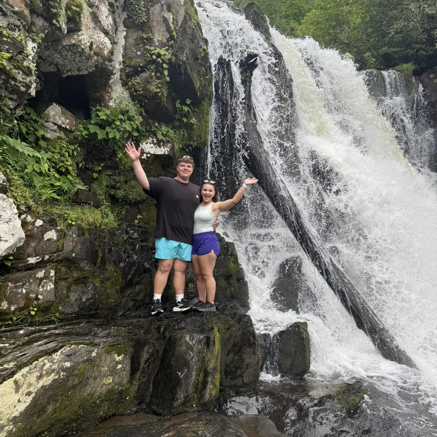 5 mile hike after our engagement photos to Abram’s Falls