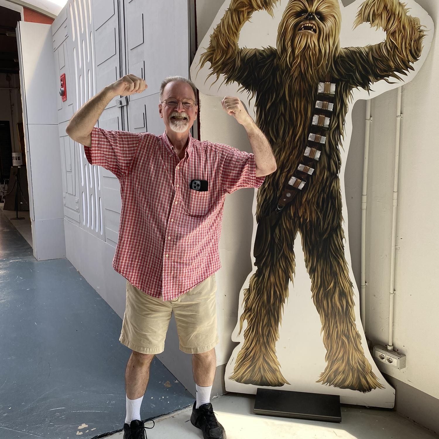 Our favourite Chewbaccas.  Volandia Museum, Malpensa Airport, Italy - June 27, 2023