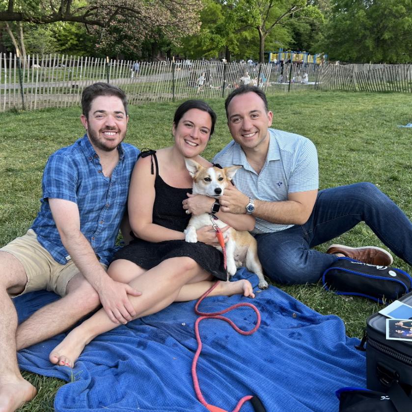 Right after getting engaged in Fort Greene Park, Brooklyn