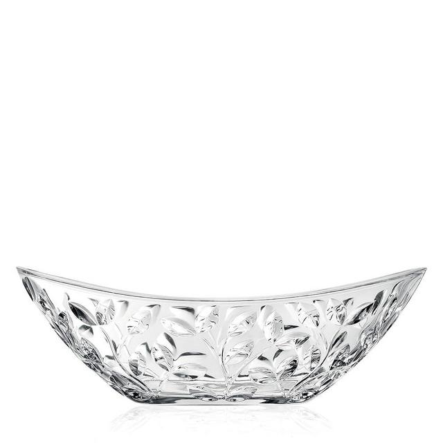 Lorren Home Trends Laurus 13.5" Crystal Oval Bowl
