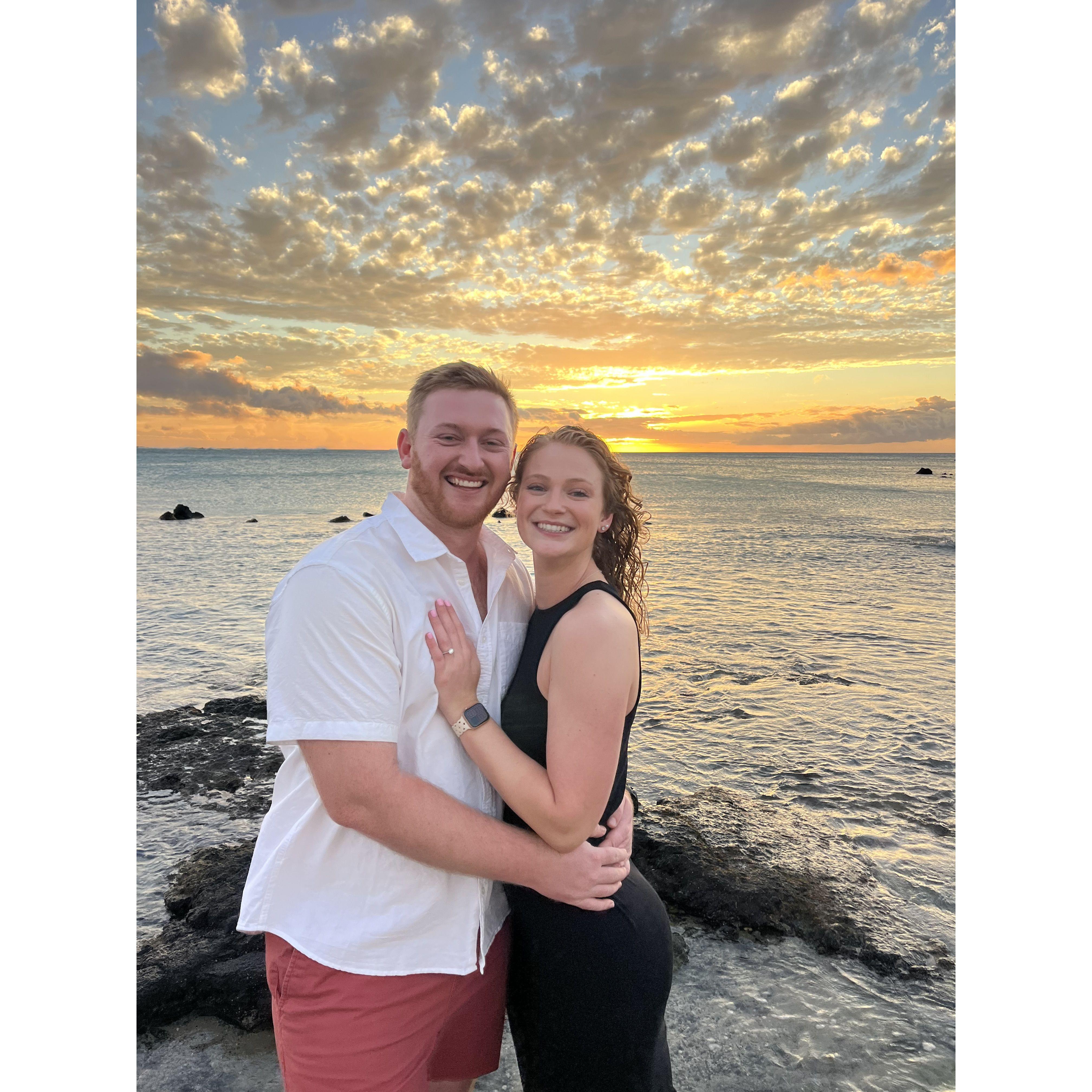 We made it back to the beach after our hike for beautiful sunset photos!