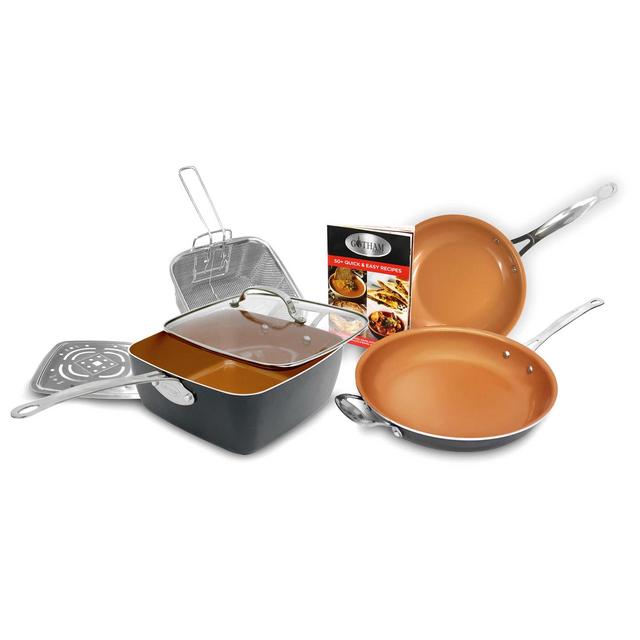 Gotham™ Steel Ti-Cerama™ Nonstick 7-Piece 9.5-Inch Deep Square Pan Set