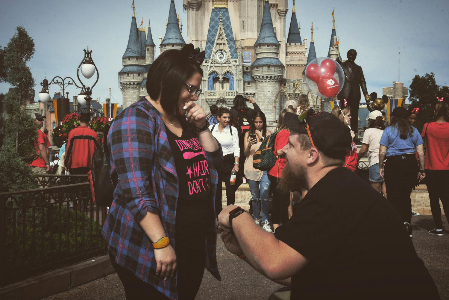 November 26th 2019, Amber's first Disney trip AND the day Alex dropped to one knee