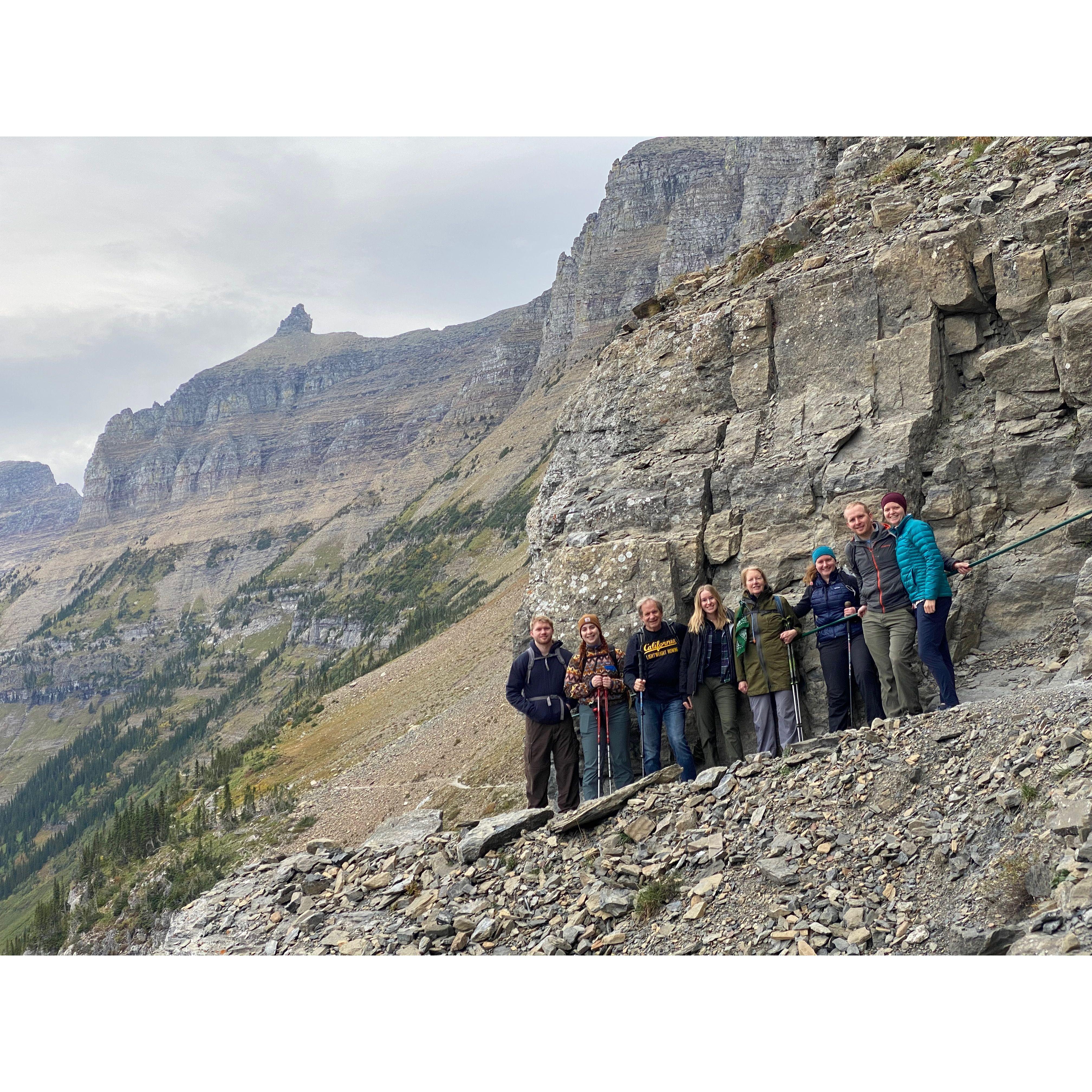 Glacier National Park hike with Jesse's family, Summer 2023