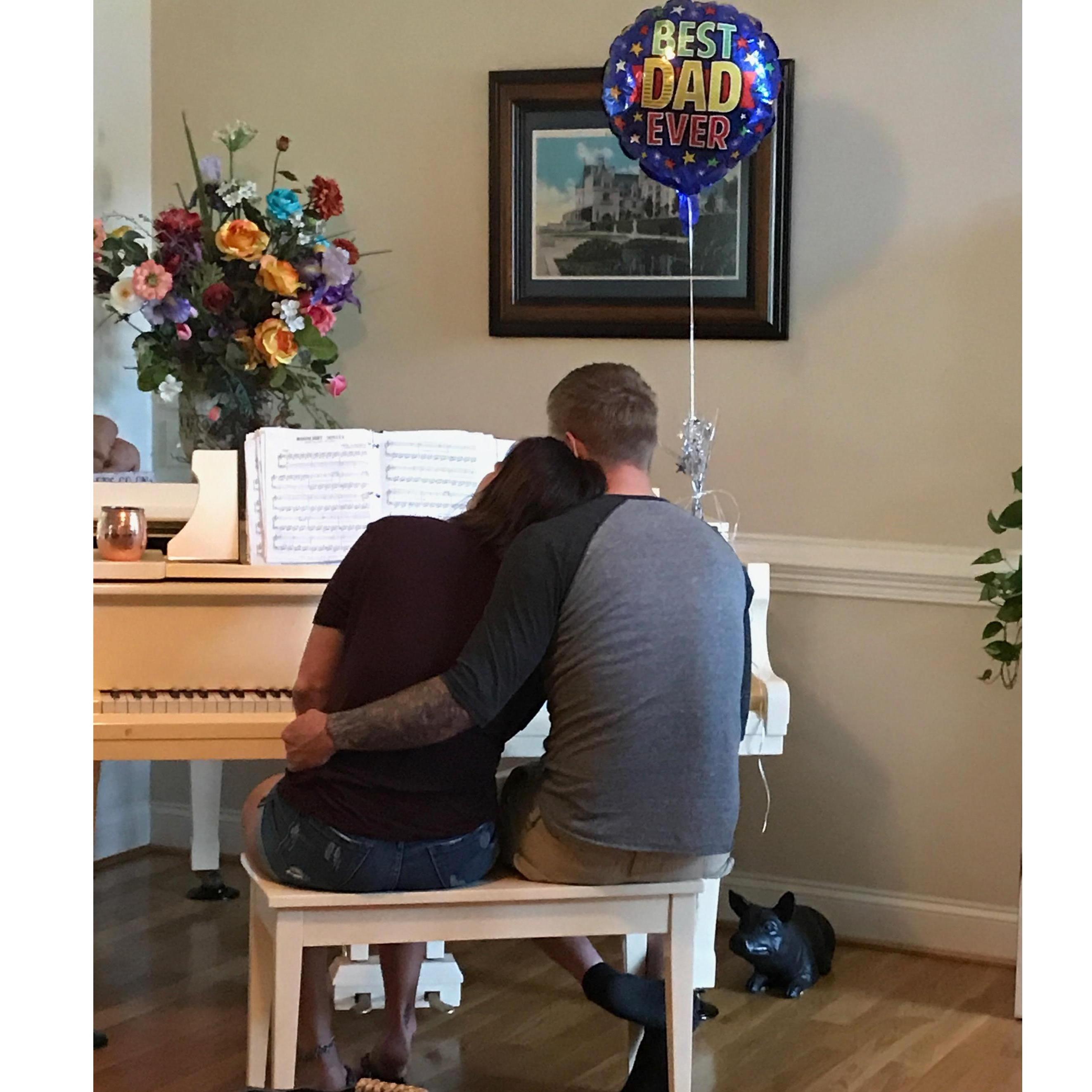 First Time Meeting my parents. Notice the "Best Dad Ever" balloon? lol It was a sign.