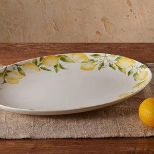 Mikasa Lemons Oval Bone China Serving Platter