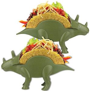 Kidsfunwares Tricerataco Taco Holder - Set of 2 - Prehistoric Taco Stand for Jurassic Taco Tuesdays and Dinosaur Parties - Holds 2 Tacos Each - The Perfect Gift for Kids
