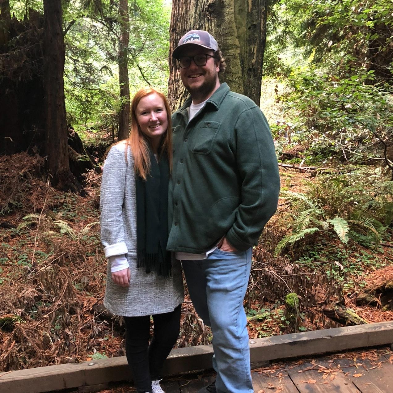 Visiting Muir Woods in California.