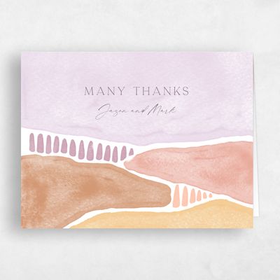 Lilac, Purple Wedding Thank You - Vallejo Landscape