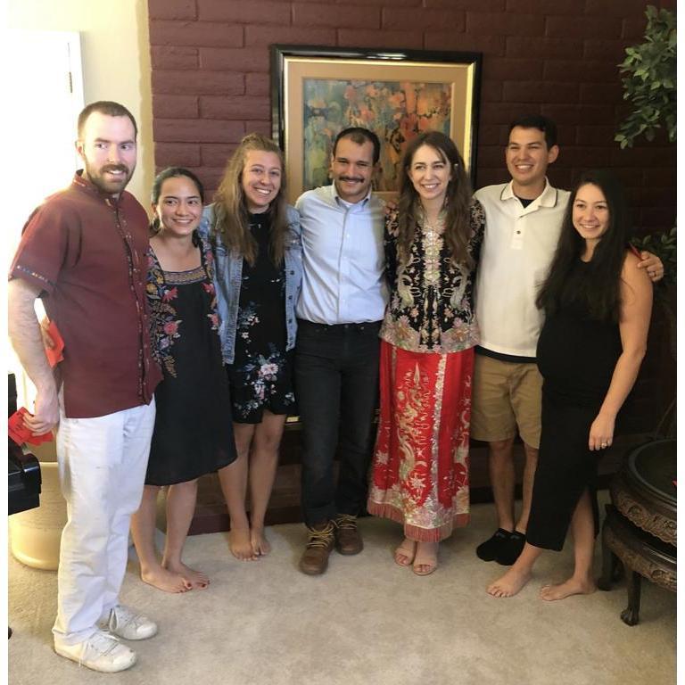 September 2021: At David and Amber's Chinese Tea Ceremony with Alicia, Michael, and Emily