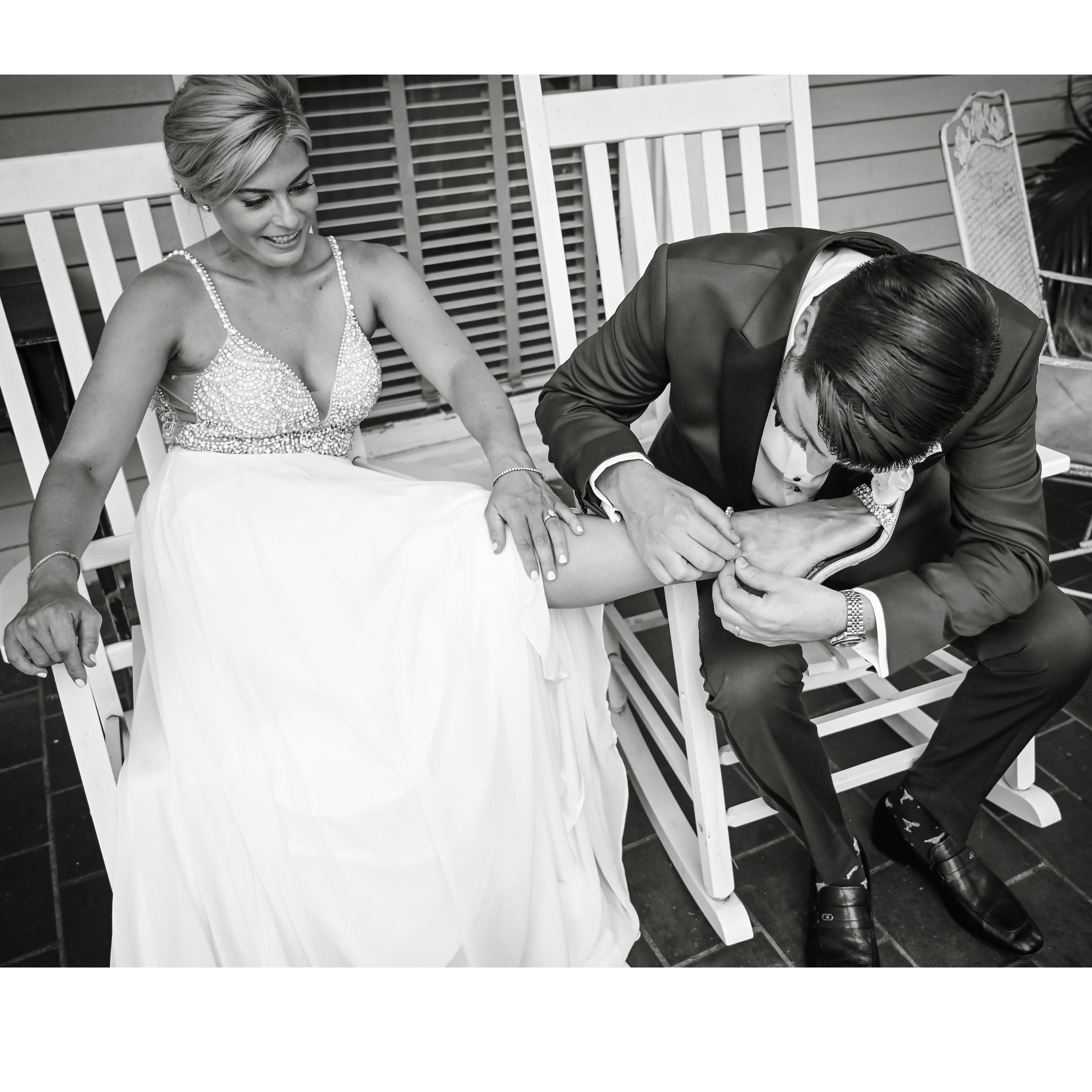 Catching on quickly to the husband role!