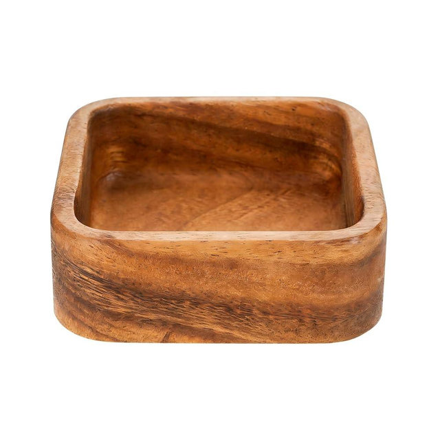 GXZNBC Ring Holder, Square Wooden Jewelry Tray, Small Jewelry Dish for Women and Men, Trinket Holder