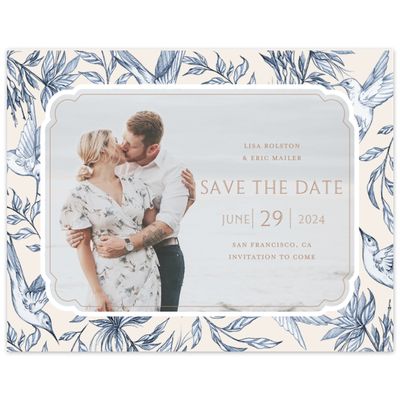 Linen, Beige Wedding Digital Save the Date - Brenton Photo