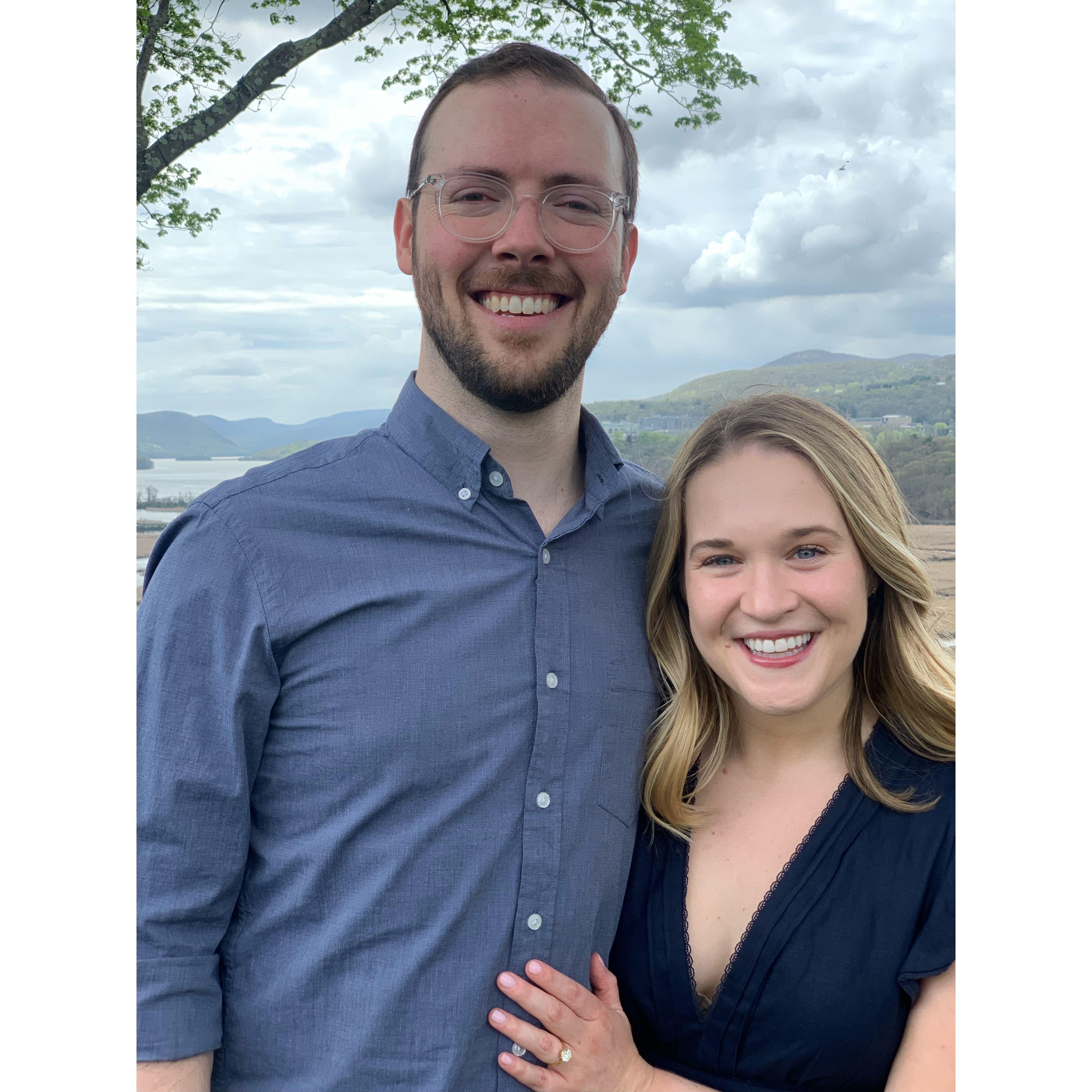 Right after getting engaged in Cold Spring, NY