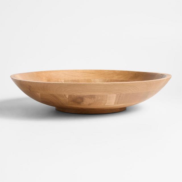 Madeira 17" Oak Wood Salad Serving Bowl