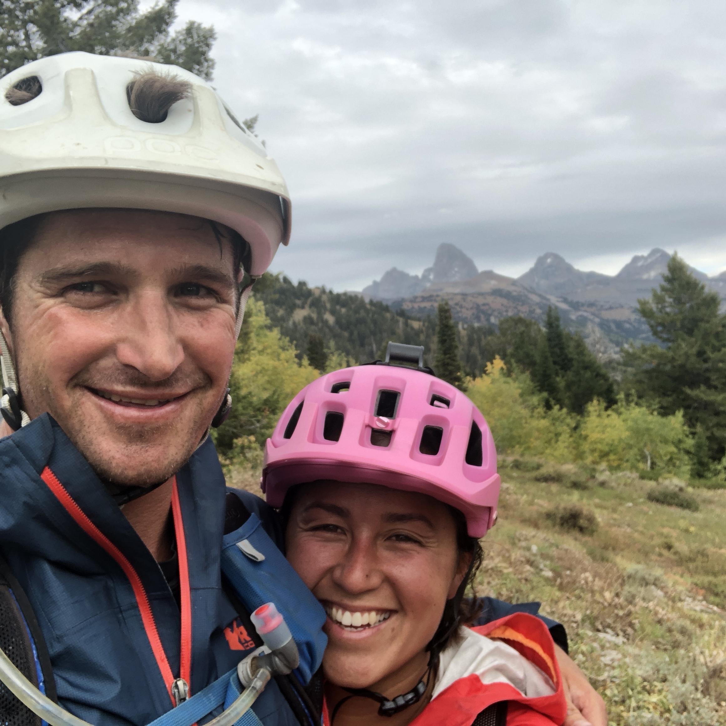Riding our bikes around the Grand Tetons