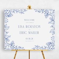 Blue Wedding Sign - Allegra Landscape