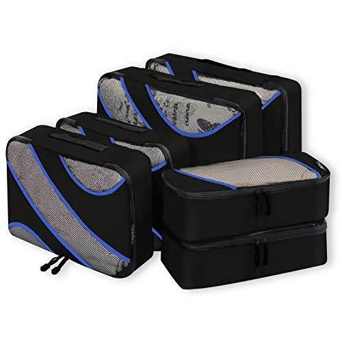 Bagail 6 Set Packing Cubes,3 Various Sizes Travel Luggage Packing Organizers