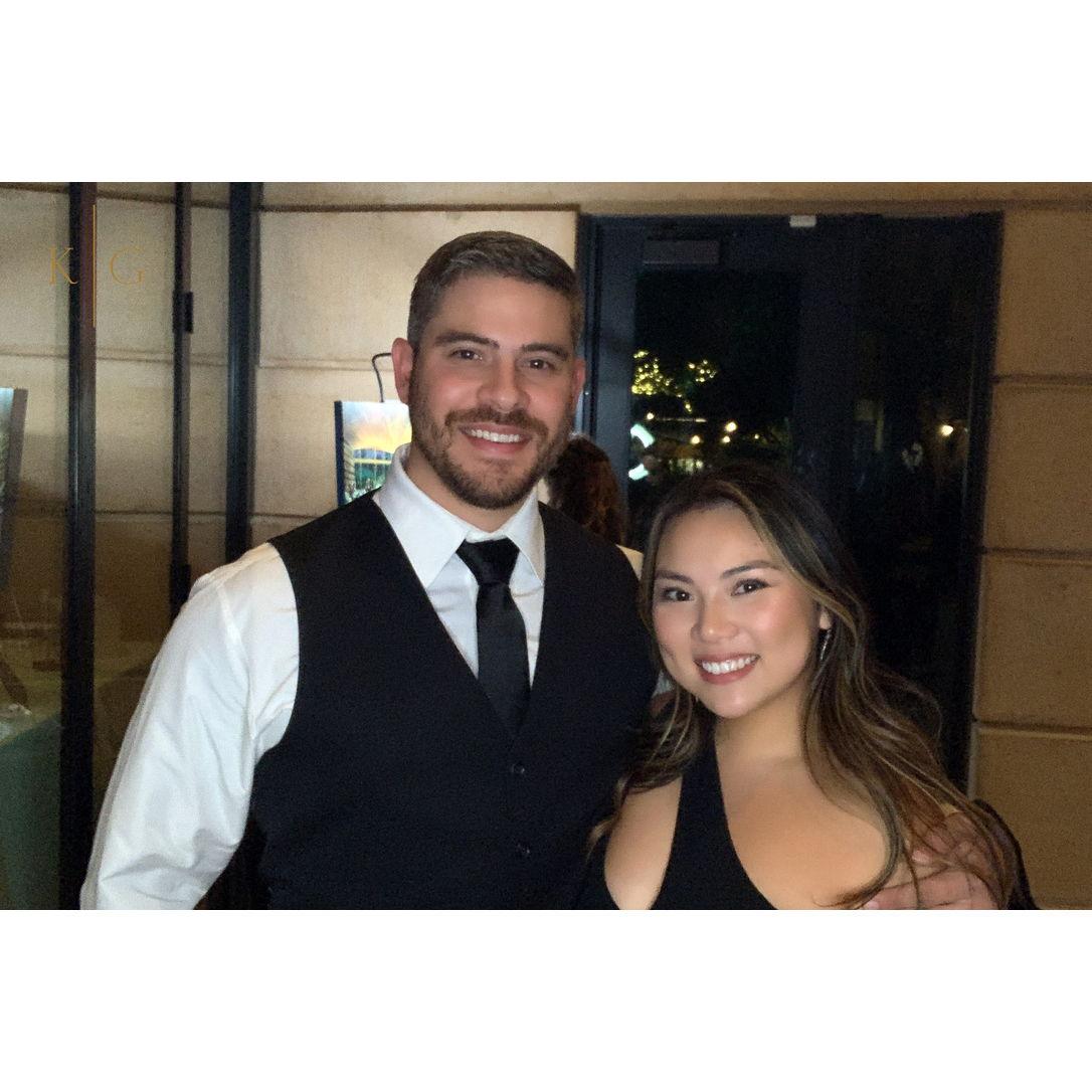 Our first wedding together