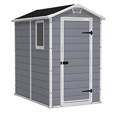 Keter Manor Large 4 x 6 ft. Resin Outdoor Backyard Garden Storage Shed