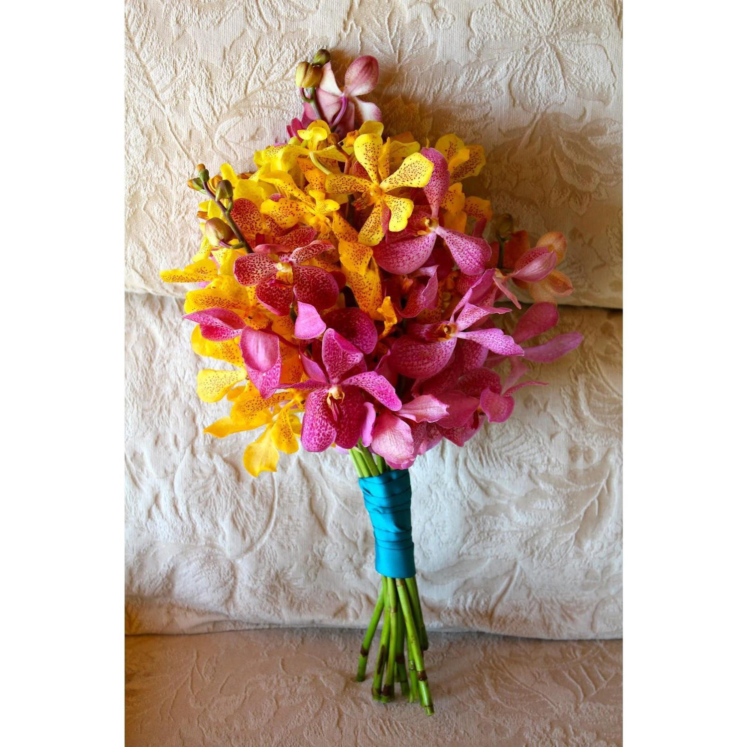 Our Official Wedding Flowers ~ Yellow & Fuchsia Mokara Orchids