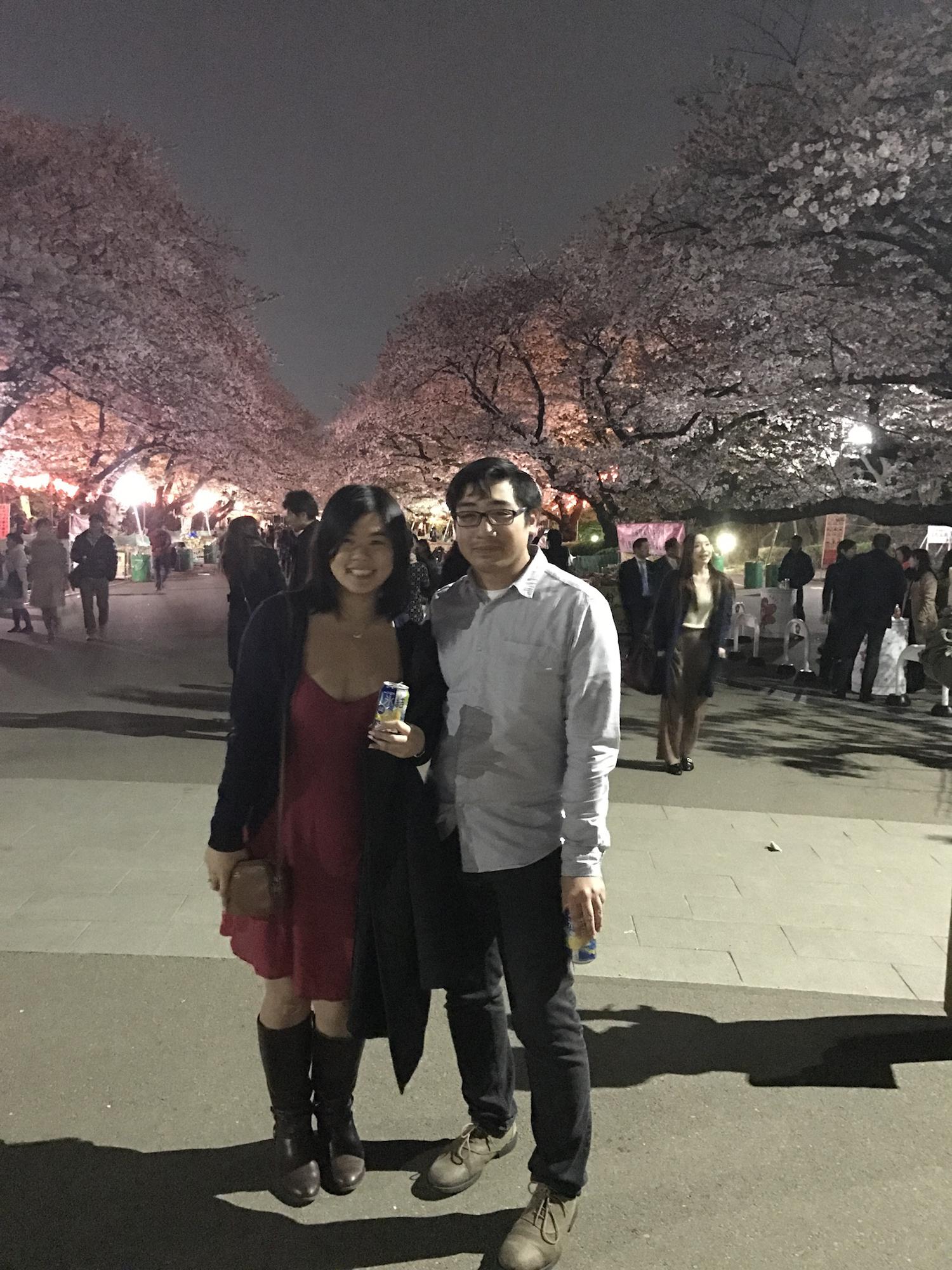 Enjoying hanami in Ueno Park in Tokyo in 2017!

Hanami = The practice or custom of viewing cherry blossoms when they are in full bloom.