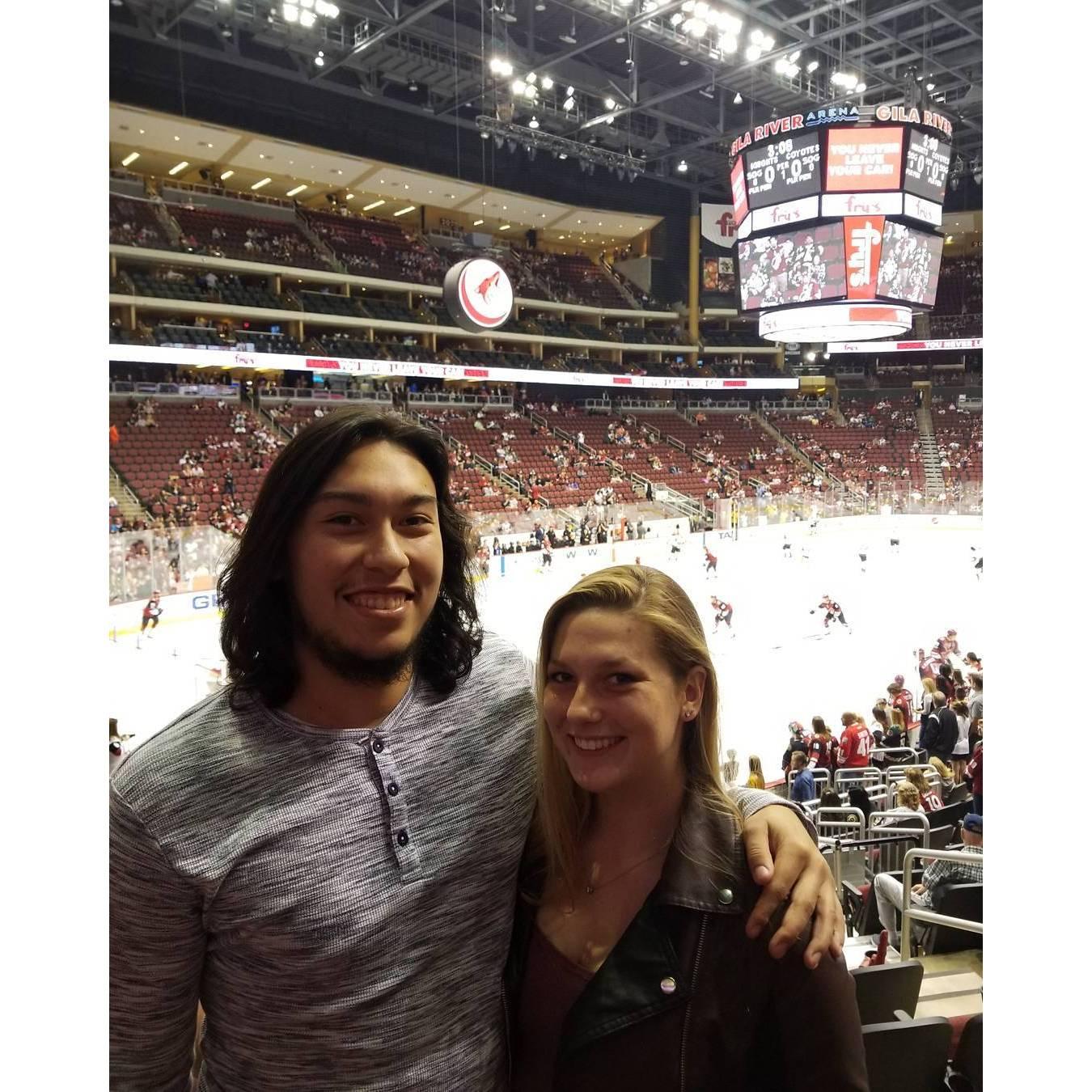 21st birthday shenanigans. Let's go Yotes!